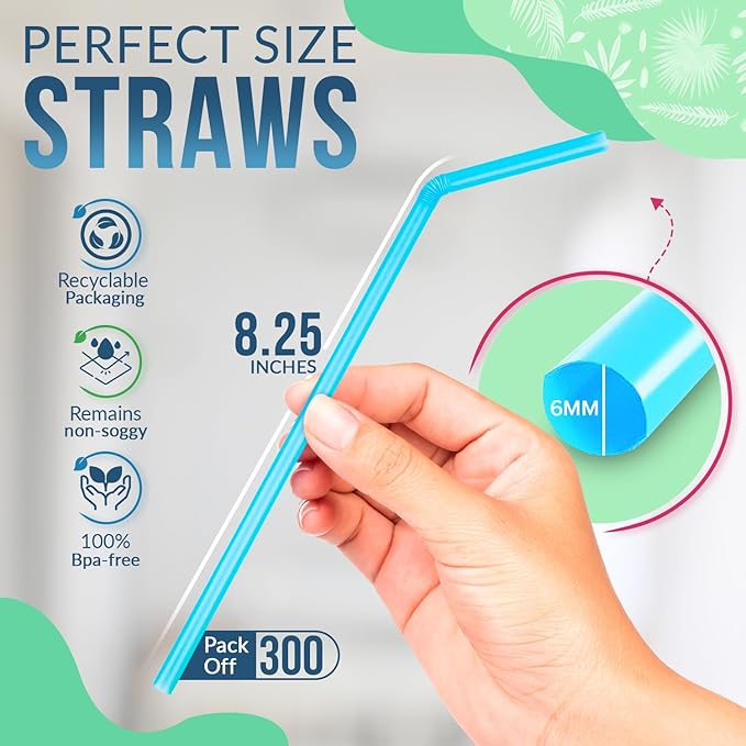 Plant Based Compostable Straws (Pack of 300) - Image 3