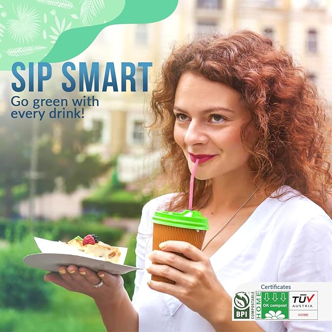 Plant Based Compostable Straws (Pack of 300) - Image 8